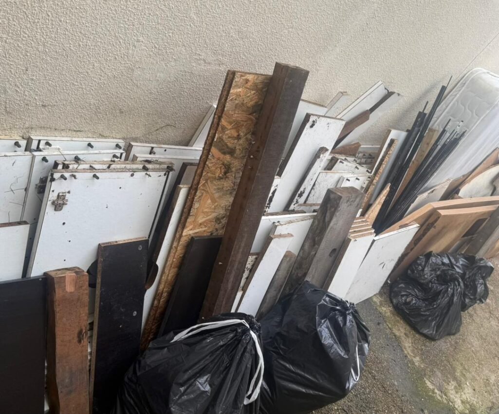 House clearance Kent – wood and rubbish ready for removal